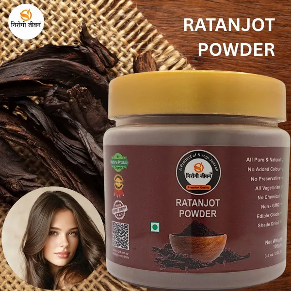 Nirogi_Jeevan_RATANJOT_ROOT_Powder|_All_Pure_-_Cooking,_Hair_&_Skin_Care|_Edible-Organic_Grade_(100_g)
