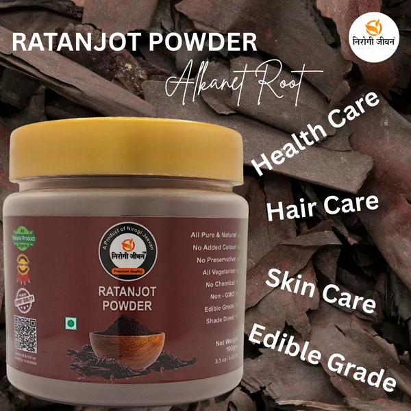 Nirogi_Jeevan_RATANJOT_ROOT_Powder|_All_Pure_-_Cooking,_Hair_&_Skin_Care|_Edible-Organic_Grade_(100_g)