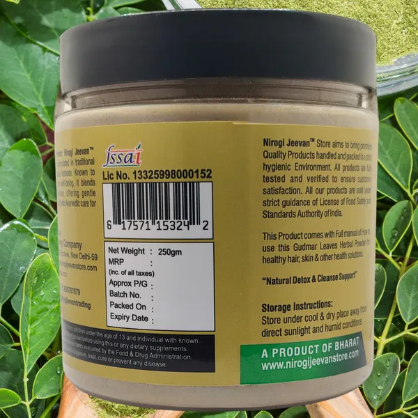 Nirogi_Jeevan_GURMAR_POWDER_|Gymnema_sylvestre|Madhunashini_|All_Pure,_Natural_&_Organic_Grade_(250_g)