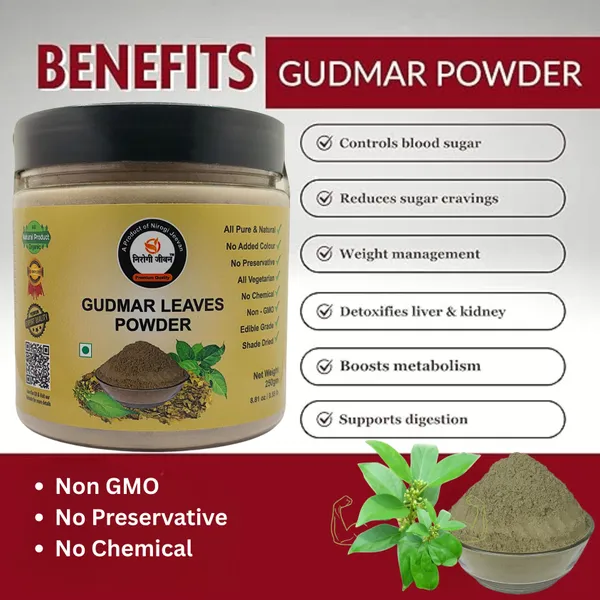 Nirogi_Jeevan_GURMAR_POWDER_|Gymnema_sylvestre|Madhunashini_|All_Pure,_Natural_&_Organic_Grade_(250_g)