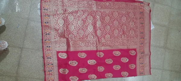 Dark_Pink_100%_Georgette_Saree_For_Women