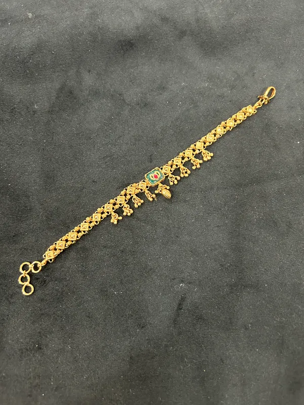 Antique_Gold_Meenakari_Charm_Bracelet_with_Ghungroo_Drops