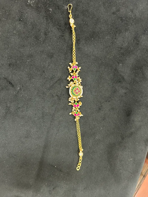 Kundan_Meenakari_Adjustable_Chain_Bracelet