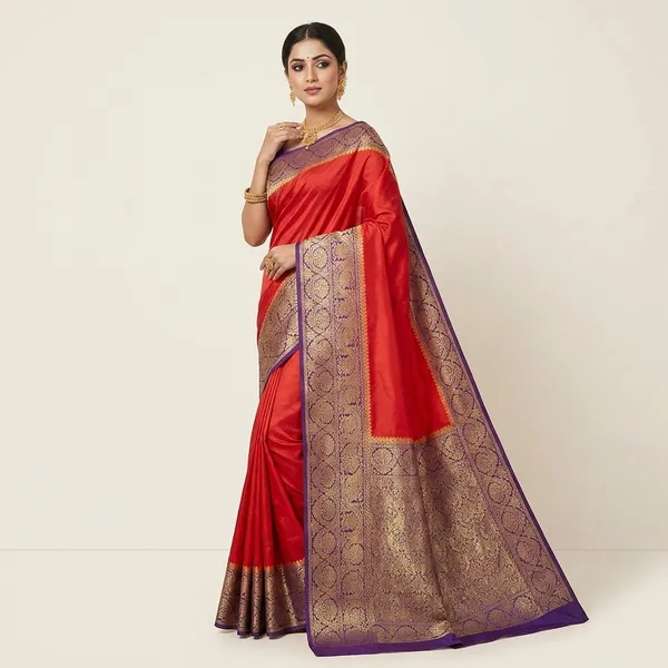 Purple_100%_Crepe_Saree_For_Women