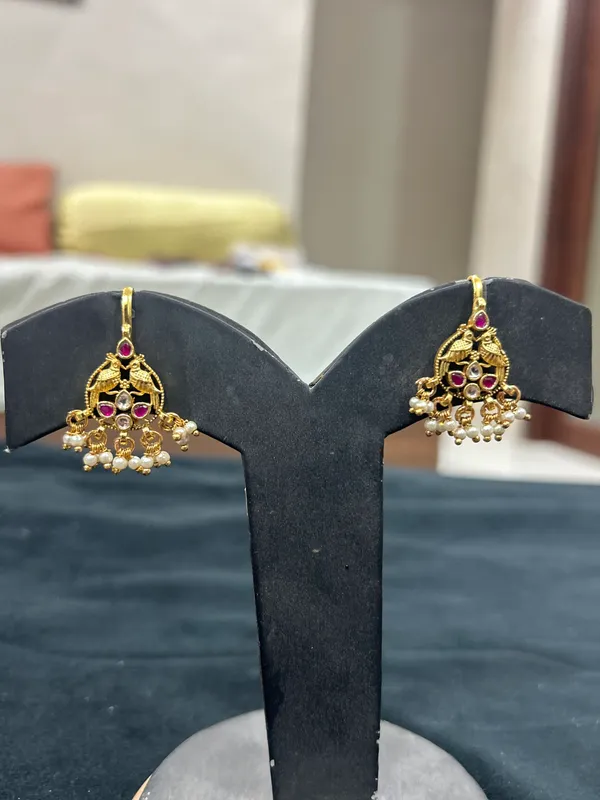 Antique_Gold_Bird_Chandelier_Earrings_with_Pearl_Drops