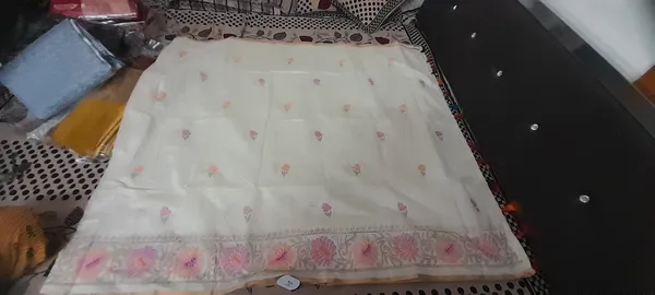 White_100%_Cotton_Saree_For_Women