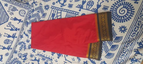 Red__And_Black_100%_Crepe_Saree_For_Women
