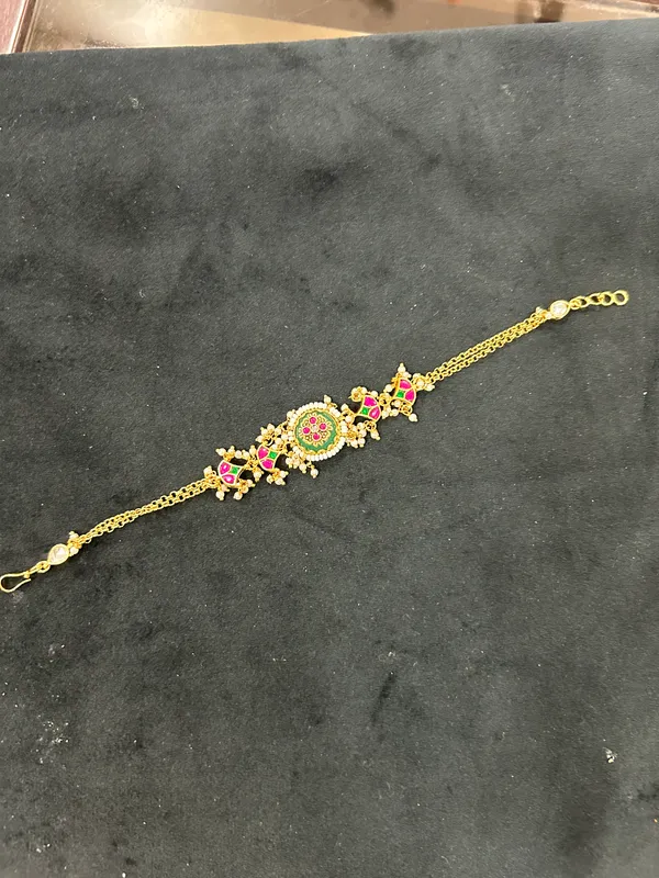Kundan_Meenakari_Adjustable_Chain_Bracelet