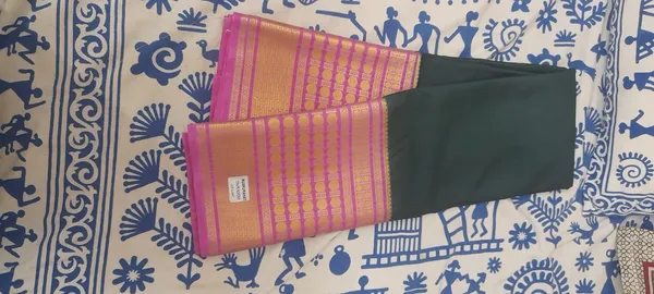 Green_Pink_100%_Crepe_Saree_For_Women