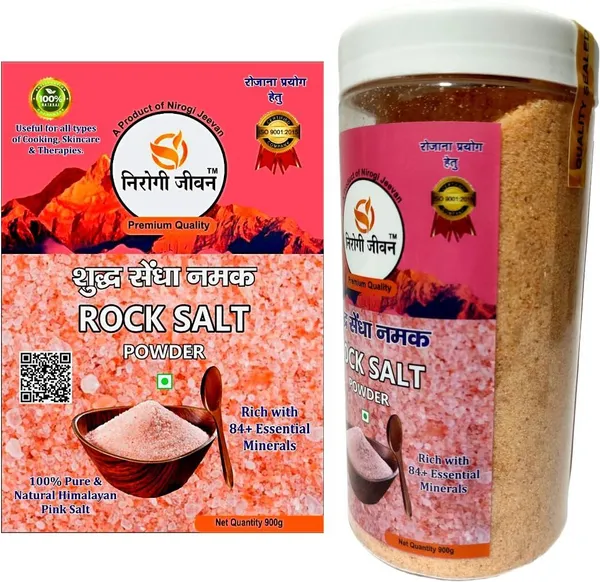 Nirogi_Jeevan_Himalya_Pink_Rock_Salt_Sendha_Namak,100%_Natural_For_Regular_Use,No_Adulteration_Rock_Salt_(900_g)