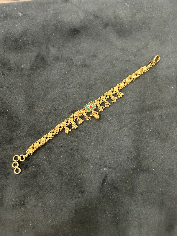 Antique_Gold_Meenakari_Charm_Bracelet_with_Ghungroo_Drops