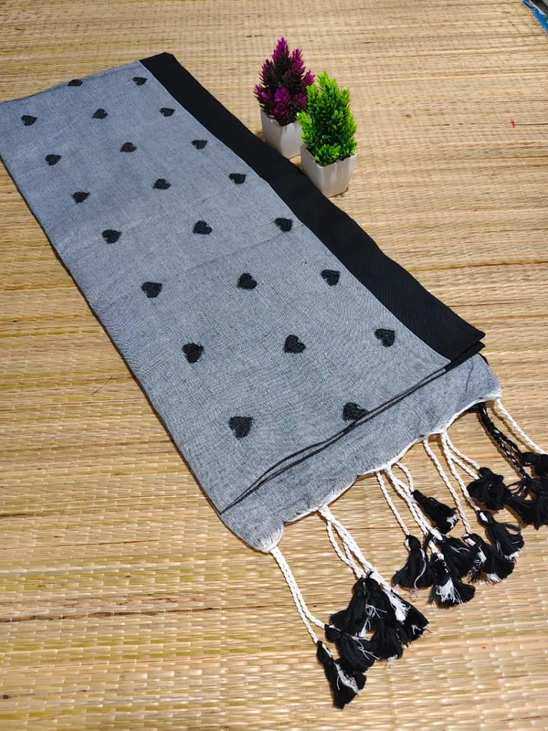 Grey_100%_Khadi_Cotton_Saree_For_Women