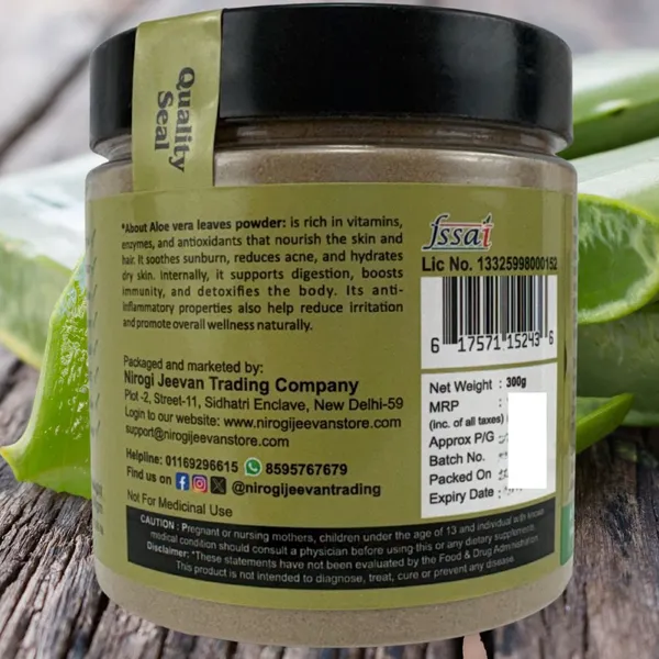 Nirogi_Jeevan_Premium_Aloevera_Leaves_Powder,100%_Natural_&_Organic,Hair_&_Skin_Care_(300_g)