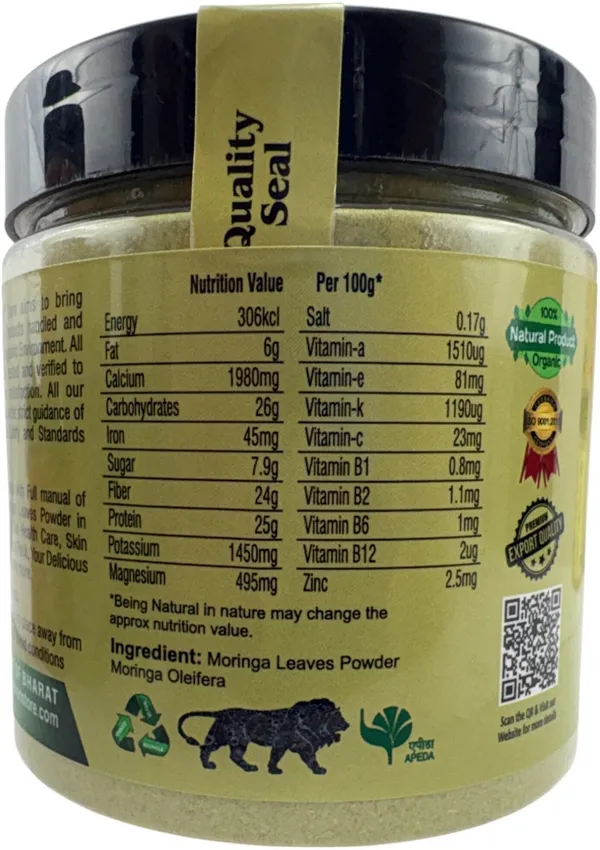 Nirogi_Jeevan_100%_Organic_Moringa_Powder_Oleifera,Moringa_Leaves,Support_Digestion_&_Immunity_(250_mg)