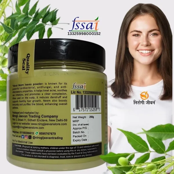 Nirogi_Jeevan_Organic_Neem_Patta_Powder_Azadirachta_Indica_Herbal_Neem_Leaves,_For_Skin_&_Hair_(250_mg)
