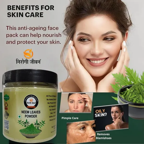Nirogi_Jeevan_Organic_Neem_Patta_Powder_Azadirachta_Indica_Herbal_Neem_Leaves,_For_Skin_&_Hair_(250_mg)