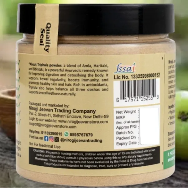 Nirogi_Jeevan_Triphala_Churna_Powder_100%_Organic_With_Swarna_Amalaki,_Haritaki,_&_Bibhitaki_(300_g)