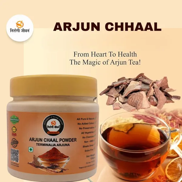 Nirogi_Jeevan_Arjun_Chhal_Powder_|_All_Pure,_Edible_&_Natural|_Healthy_Heart,_Skin_&_Hair_Care_(150_g)