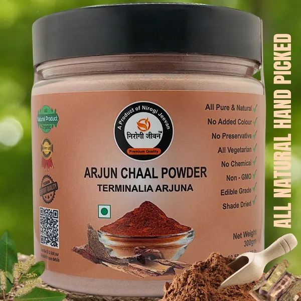 Nirogi_Jeevan_Arjun_Chhal_Powder_|_All_Pure,_Edible_&_Natural|_Healthy_Heart,_Skin_&_Hair_Care_(300_g)