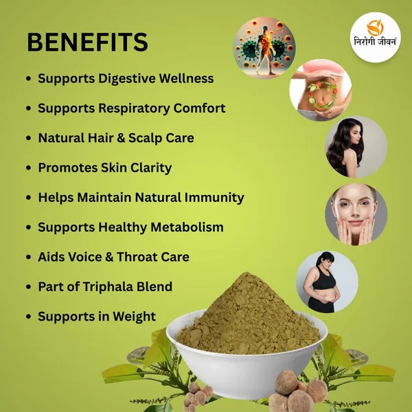 Nirogi_Jeevan_Baheda_–_Bibhitaki_Powder_|_All_Pure,_Edible_&_Natural|_Health,_Skin_&_Hair_Care_(300_g)