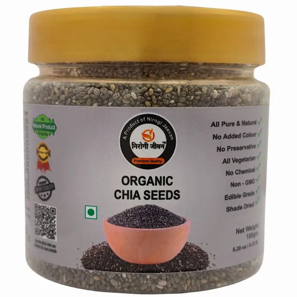 Nirogi_Jeevan_Natural_Chea_Seeds_–_Organic_Raw_Chia_Beej_|Weight_Loss_|Omega_3|_Export_Quality_(150_g)