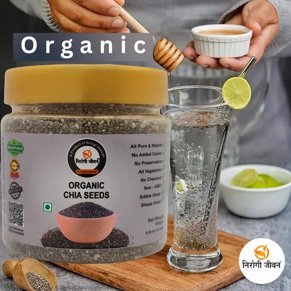 Nirogi_Jeevan_Natural_Chea_Seeds_–_Organic_Raw_Chia_Beej_|Weight_Loss_|Omega_3|_Export_Quality_(150_g)