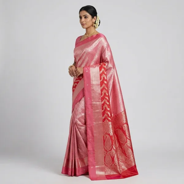 Pink__And_Baby_Pink_100%_Soft_Silk_Saree_For_Women