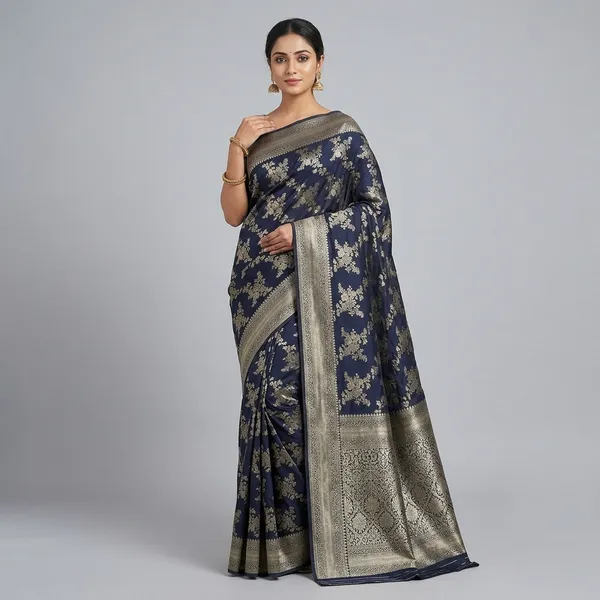 Black_100%_Georgette_Saree_For_Women