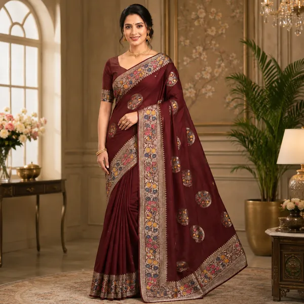 Maroon_100%_Georgette_Saree_For_Women