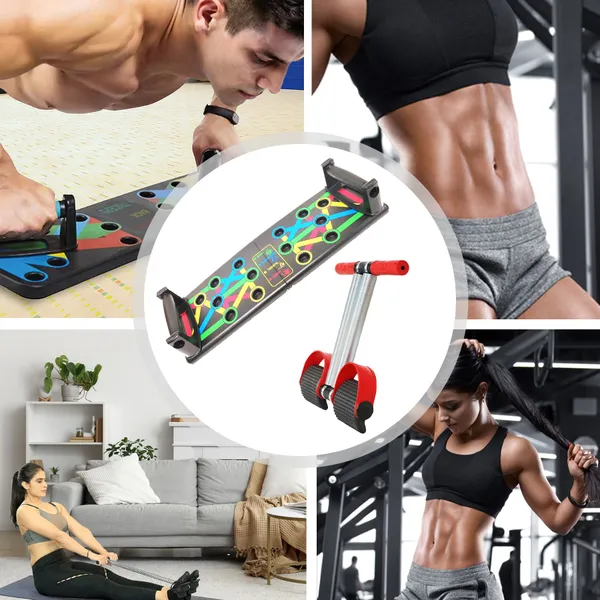 Manogyam_Combo_Of_2_Push-Up_Boards_And_Tummy_Trimmer,_Full_Body_Workout_Set_Push-Up_Bar_(Black)