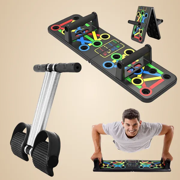 Manogyam_Combo_-_2_Push-Up_Boards,_And_Tummy_Trimmer,_Full_Body_Workout_Set_Push-Up_Bar_(Black)
