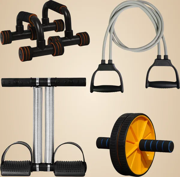 Manogyam_Double_Toning_Resistance_Tube,_Heavy_Tummy_Trimmer_,_Pushup_Bar_And_Ab_Roller_Resistance_Tube_(Multicolor)