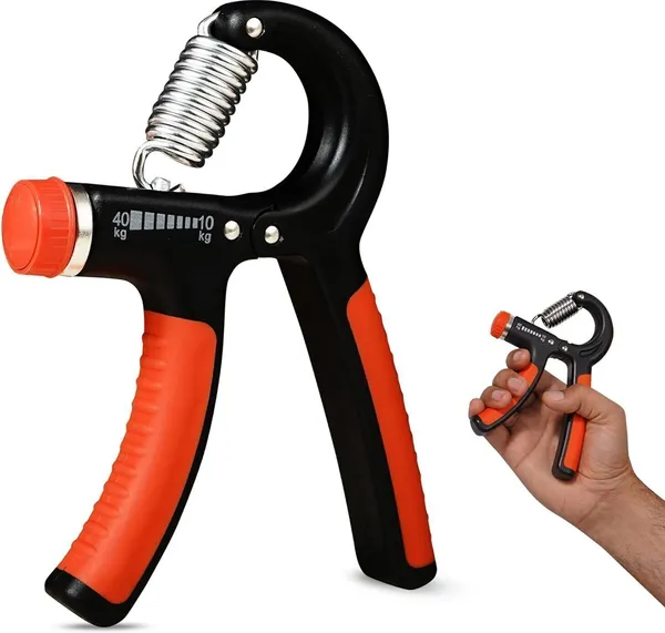 Manogyam_For_Best_Exerciser_Adjustable_10Kg_Hand_Grip/Fitness_Grip_(Black,_Orange)