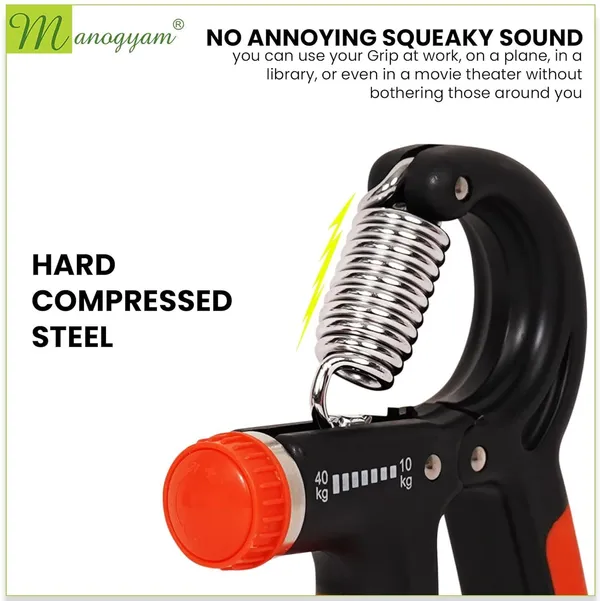 Manogyam_Adjustable_Hand_Grip_Exercise_And_Fitness_Grip_With_Anti_Slip_Handle_Hand_Grip/Fitness_Grip_(Black)