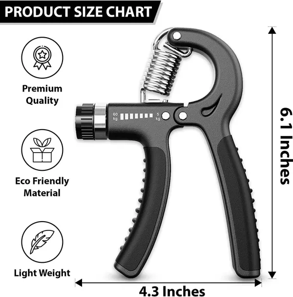 Manogyam_Adjustable_Hand_Grip_Strengthener_For_Men_And_Women_Hand_Grip/Fitness_Grip_(Grey)