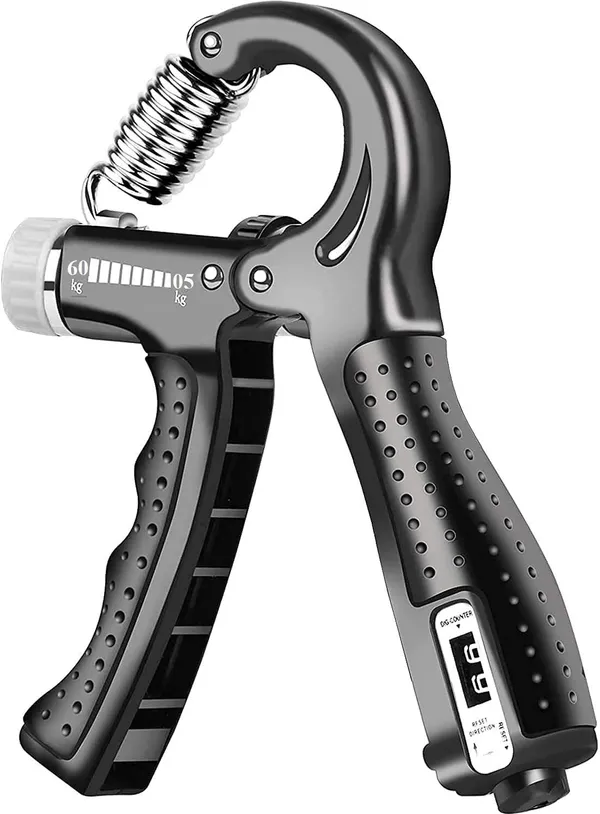 Manogyam_Countable_Hand_Strengthener_With_Adjustable_Resistance_Exerciser_Wrist_Workout_Hand_Grip/Fitness_Grip_(Black)