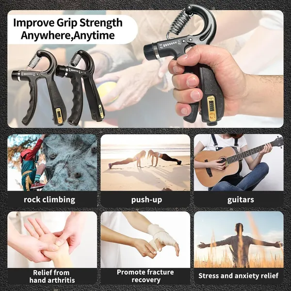 Manogyam_Countable_Hand_Strengthener_With_Adjustable_Resistance_Exerciser_Wrist_Workout_Hand_Grip/Fitness_Grip_(Black)