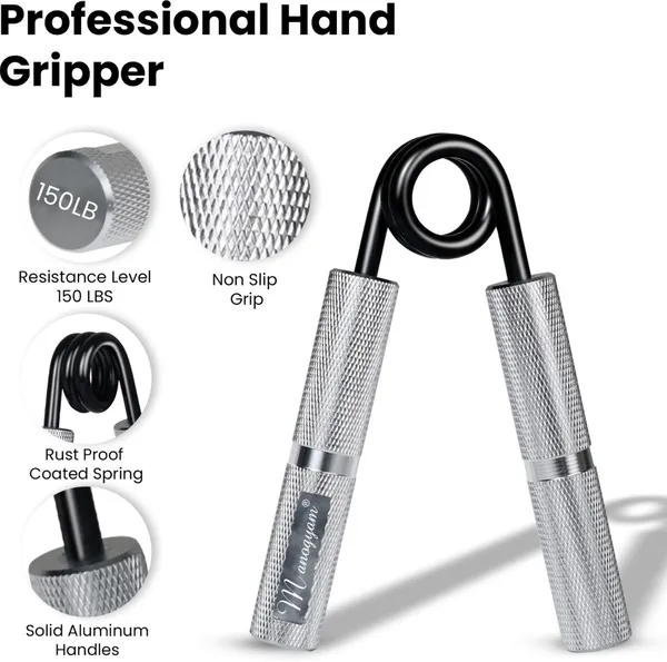 Manogyam_Heavy-Duty_Metal_Strengthener_150Lb_Wrist_Exerciser_Hand_Grip/Fitness_Grip_(Silver)