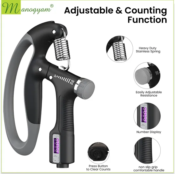 Manogyam_Professional_Training_Adjustable_Electronic_Muscle_Training_10-100_Kg_Hand_Grip/Fitness_Grip_(Black)