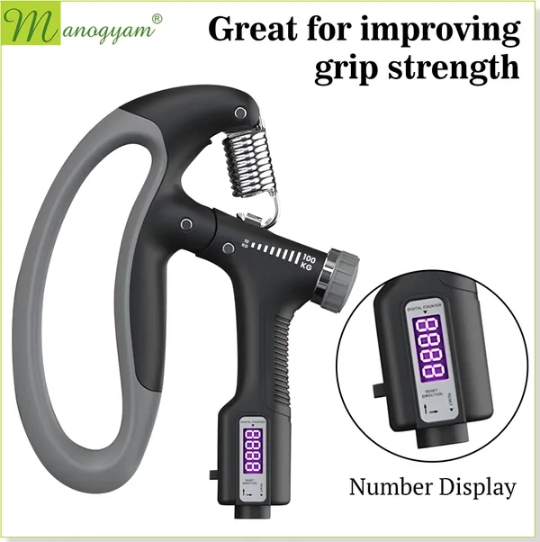 Manogyam_Professional_Training_Adjustable_Electronic_Muscle_Training_10-100_Kg_Hand_Grip/Fitness_Grip_(Black)