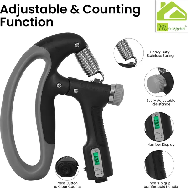 Manogyam_Hand_Gripper_With_Counter_For_Best_Hand_Exercise_10_Kg_To_100_Kg_Hand_Strengthener_Hand_Grip/Fitness_Grip_(Black)
