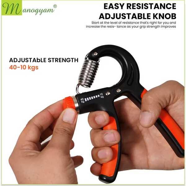 Manogyam_Hand_Gripper_Adjustable_(10-40Kg)_Best_Hand_Exerciser_For_Home_And_Gym_Hand_Grip/Fitness_Grip_(Black,_Orange)