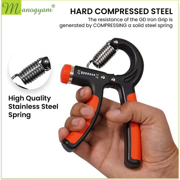 Manogyam_Hand_Gripper_Adjustable_(10-40Kg)_Best_Hand_Exerciser_For_Home_And_Gym_Hand_Grip/Fitness_Grip_(Black,_Orange)