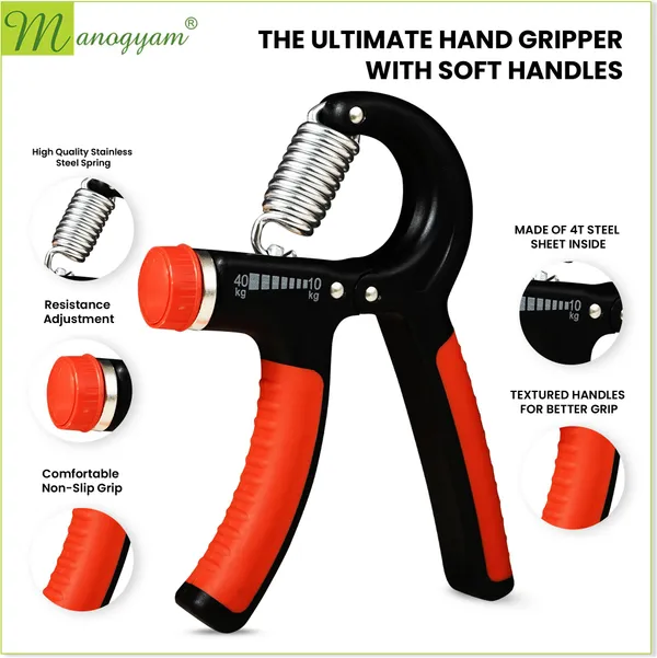 Manogyam_Hand_Gripper_Adjustable_(10-40Kg)_Best_Hand_Exerciser_For_Home_And_Gym_Hand_Grip/Fitness_Grip_(Black,_Orange)