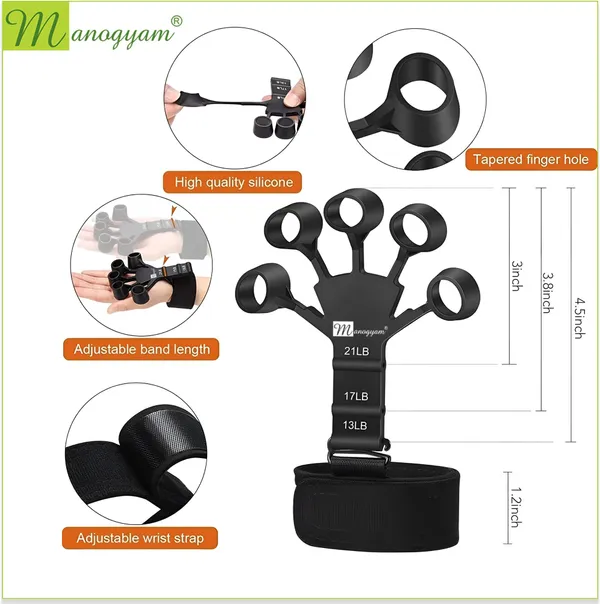 Manogyam_Hand_Grip_Strengthner_Finger_Trainer_6_Resistance_Level_Forearm_Wrist_Exerciser_Hand_Grip/Fitness_Grip