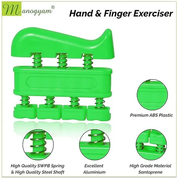 Manogyam_Finger_Strengthener_Finger_Exerciser_For_Forearmand_Hand_Gripper_Workout_Equipment_Hand_Grip/Fitness_Grip_(Green)