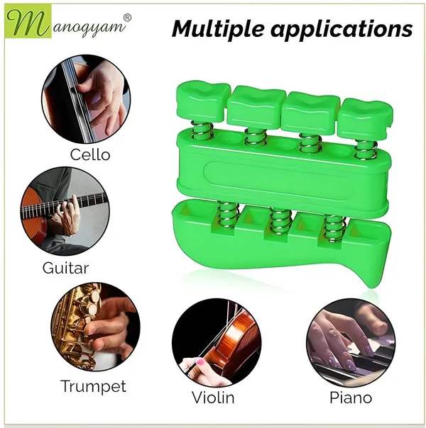 Manogyam_Finger_Strengthener_Finger_Exerciser_For_Forearmand_Hand_Gripper_Workout_Equipment_Hand_Grip/Fitness_Grip_(Green)