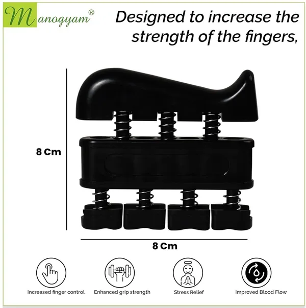 Manogyam_Finger_Strengthener_Finger_Exerciser_For_Forearm_And_Hand_Grip_Workout_Equipment_Hand_Grip/Fitness_Grip_(Black)