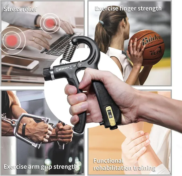 Manogyam_Combo_Pack_Of_Hand_Grip_And_Finger_Exerciser_Strength_Trainer_Hand_Workout_Hand_Grip/Fitness_Grip_(Black,_Green)