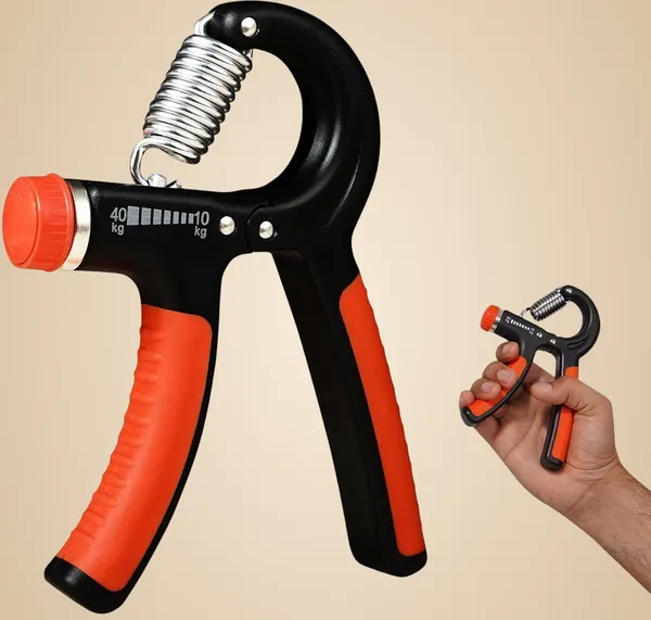 Manogyam_For_Best_Exerciser_Adjustable_10Kg_Hand_Grip/Fitness_Grip_(Black,_Orange)
